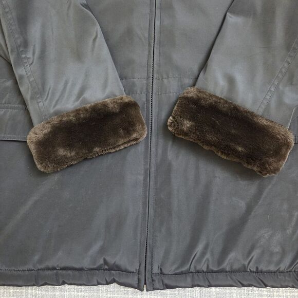 Andrew Marc New York Parka Cozy Faux Fur Lined Lodge Coat Black Women's S - Picture 13 of 15